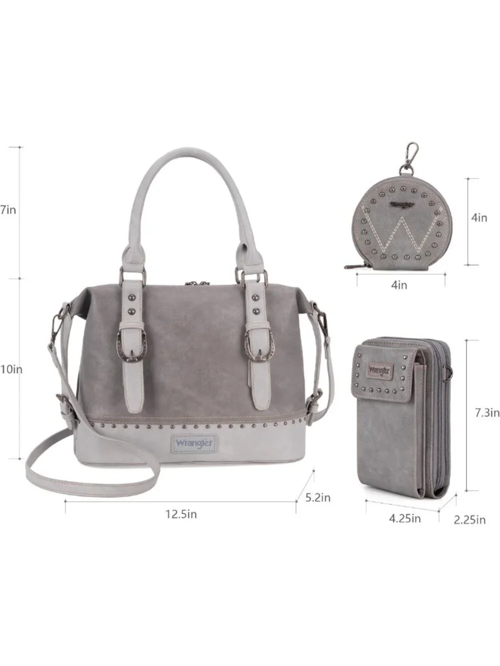 Stylish 3-Piece Women's Doctor Bag Set - Top-Handle Satchel, Cell Phone Bag